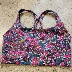 lululemon athletica Floral Sports Bra - Pink and Black